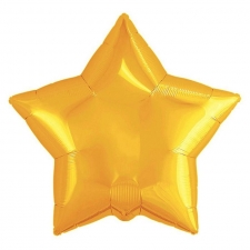 Шар 18” звезда «Металлик золотой»