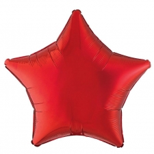 Шар фольгированный 18" звезда «Металлик красный»